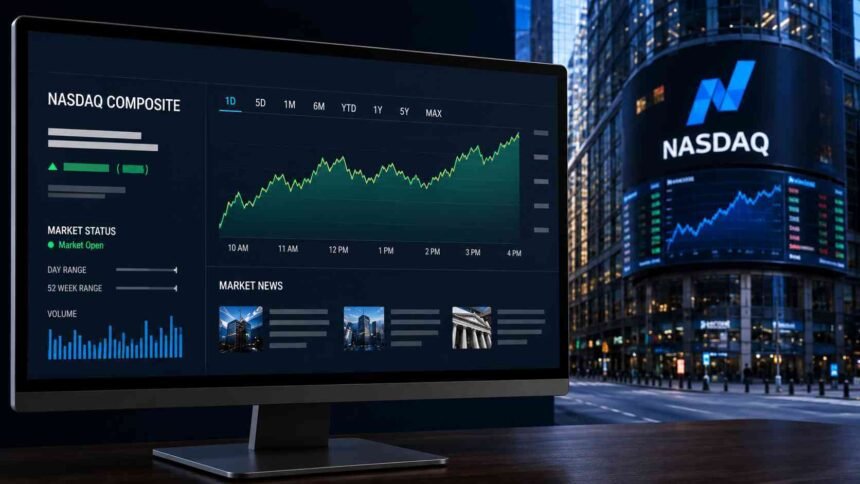 Nasdaq Composite market chart and Nasdaq stock market data