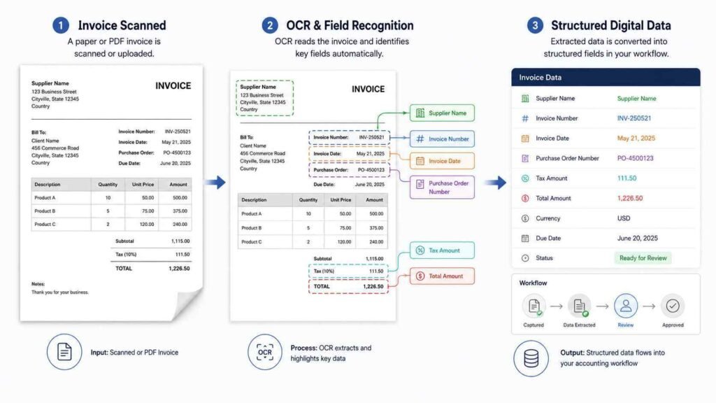 Automated Invoice Scanning and OCR Data Extraction