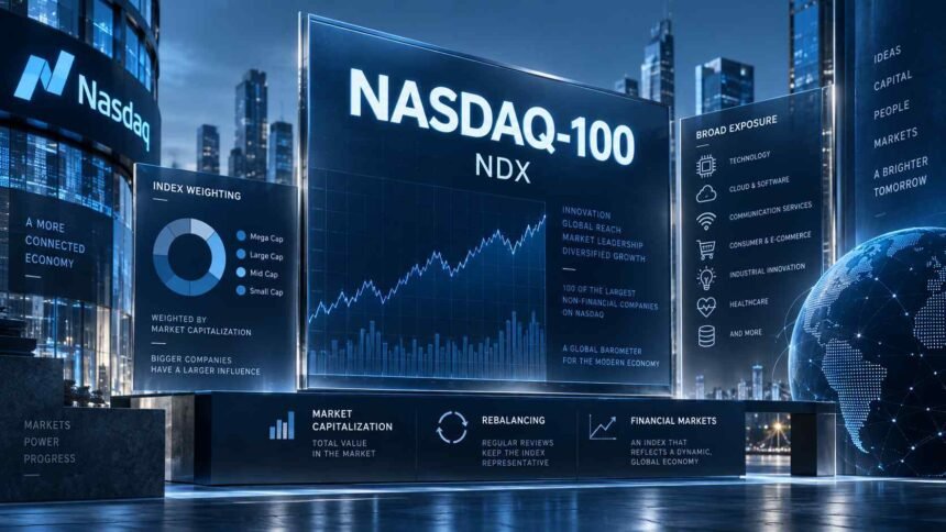 Nasdaq-100 index explained with market capitalization, weighting, and rebalancing
